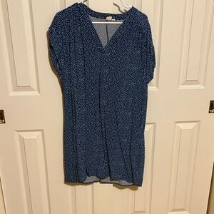 GAP Blue Floral V-Neck Blouse